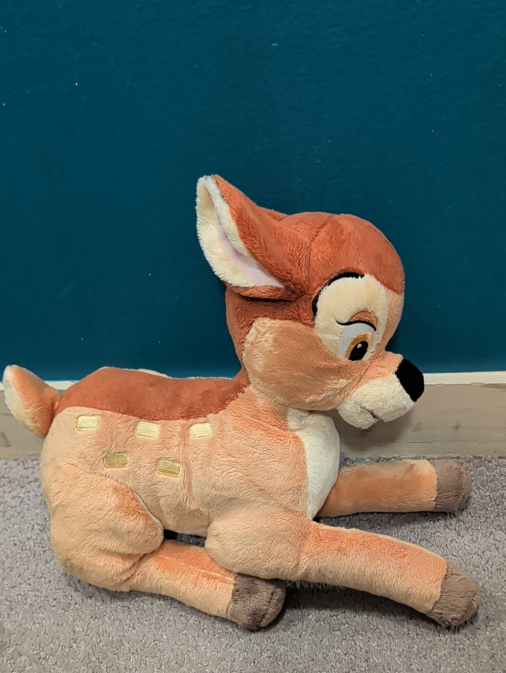 Disney Store Bambi Plush Fawn Stuffed Animal Toy - Soft Orange and Cream Deer